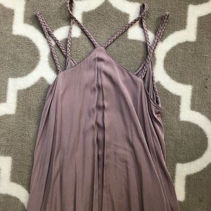 Braided strap handkerchief dress